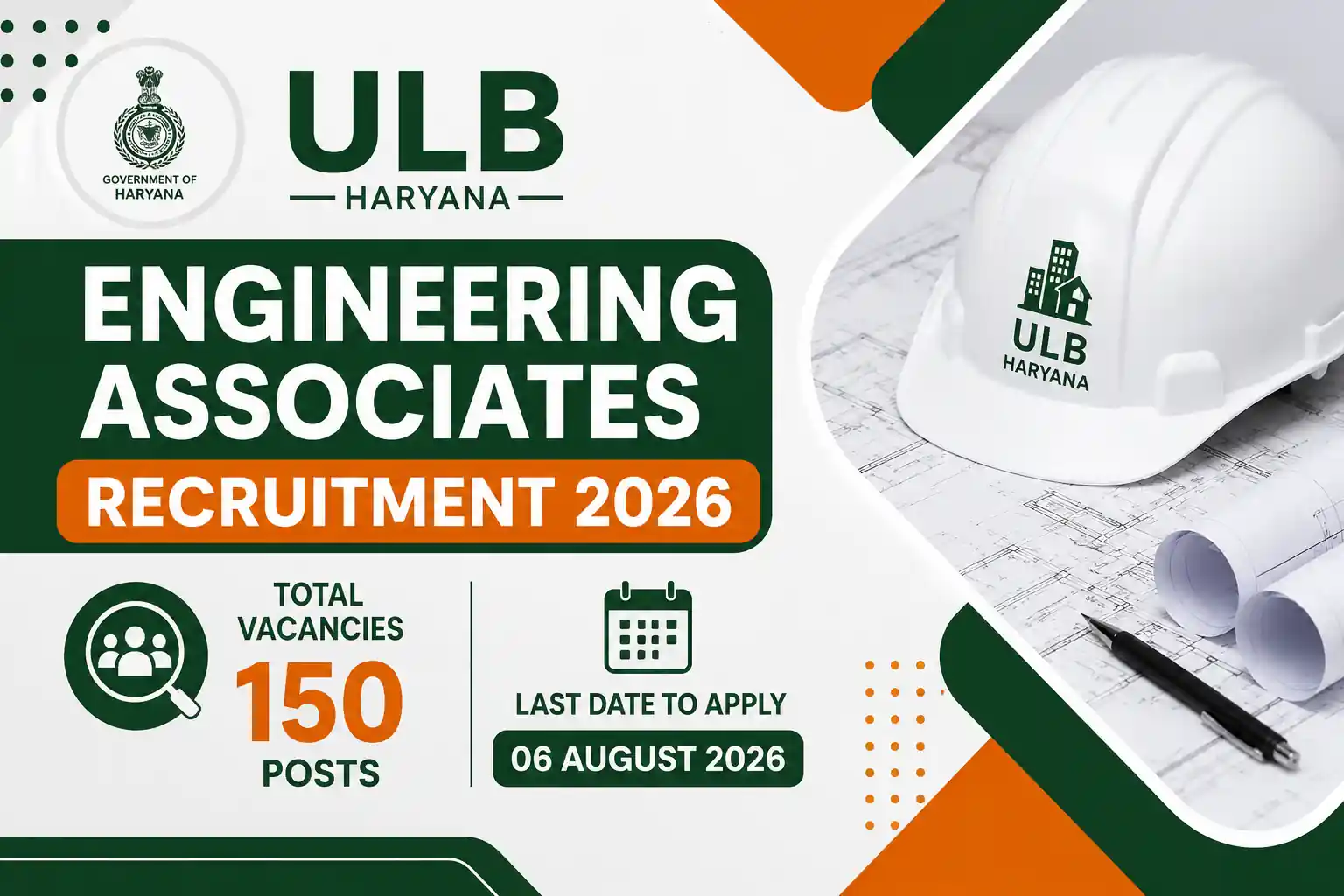 ULB Haryana Engineering Associates Recruitment 2026 Notification Out for 150 Posts, Apply Online