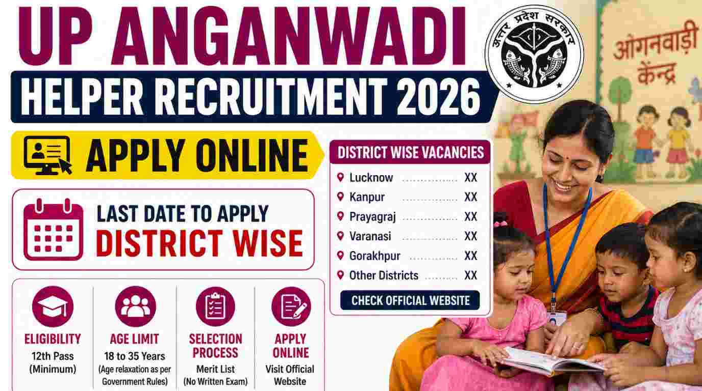 UP Anganwadi Helper Recruitment 2026 – Apply Online for District Wise Vacancies 