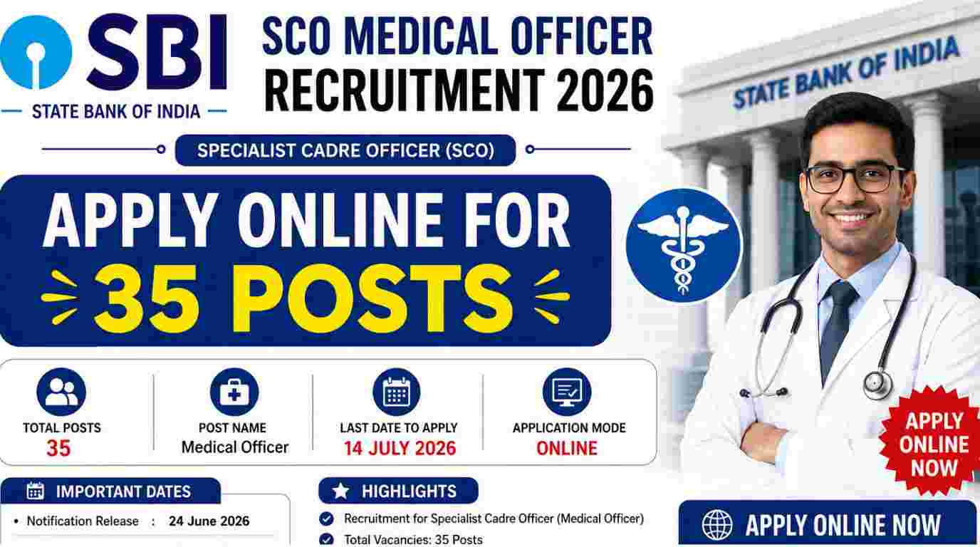 SBI SCO Medical Officer Recruitment 2026: Apply Online for 35 Posts