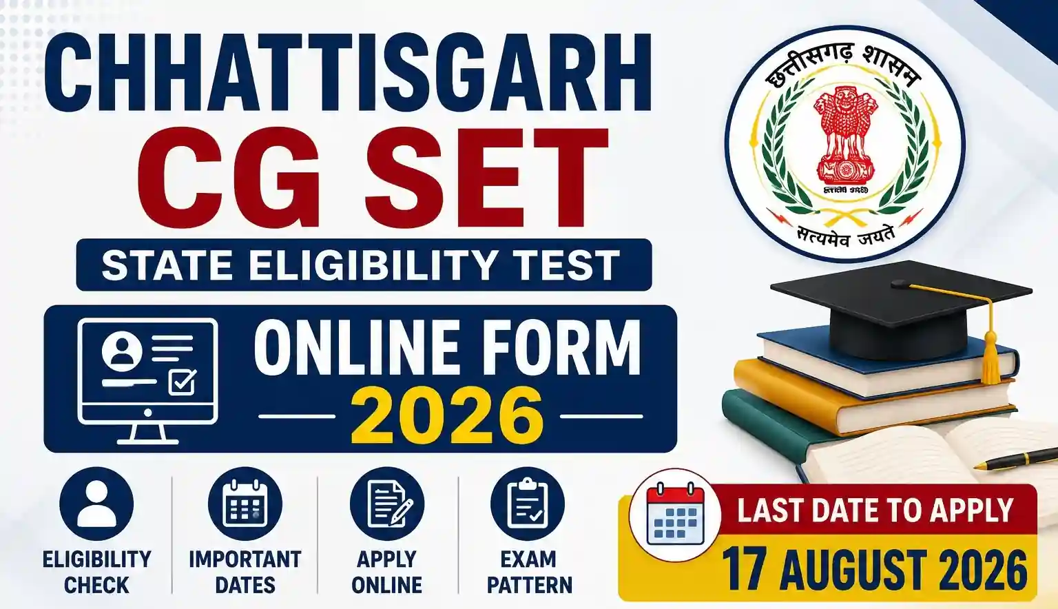 Chhattisgarh CG SET Examination 2026 Notification Out, Apply Online