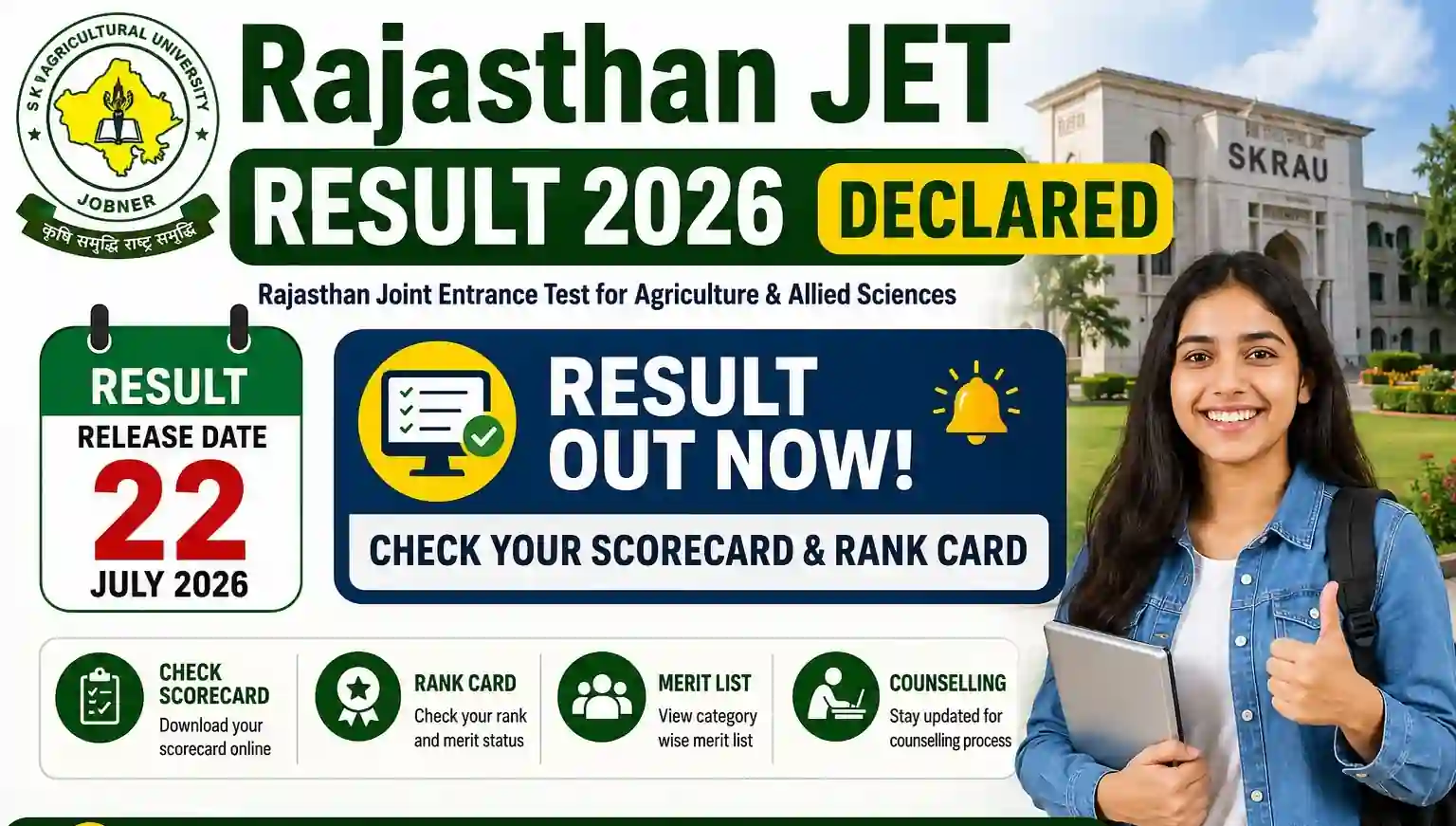 Rajasthan JET Result 2026 | Direct Link Available
