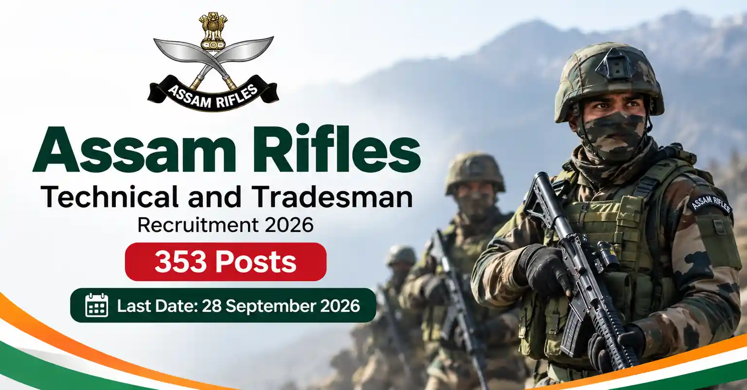Assam Rifles Technical and Tradesman Recruitment 2026 Apply Online ...
