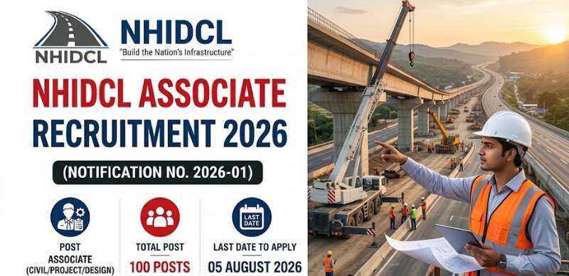NHIDCL Associate Recruitment 2026 Notification Out for 100 Vacancies, Apply Online