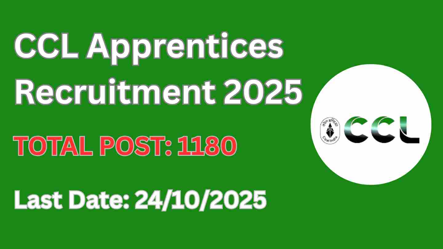 Ccl Application CCL Apprentices Recruitment 2025 – Apply Online for 1180 Posts