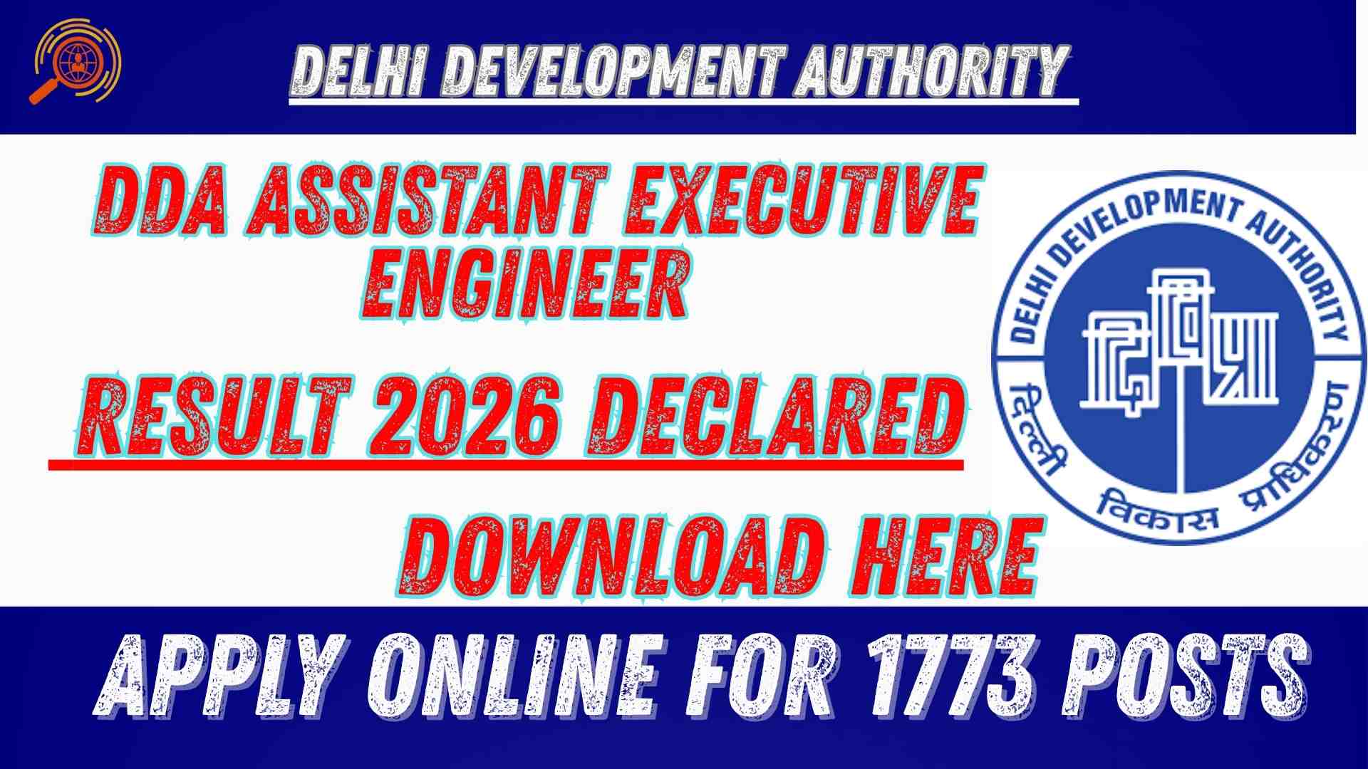 DDA Assistant Executive Engineer Result 2026 Declared for 1732 Posts ...