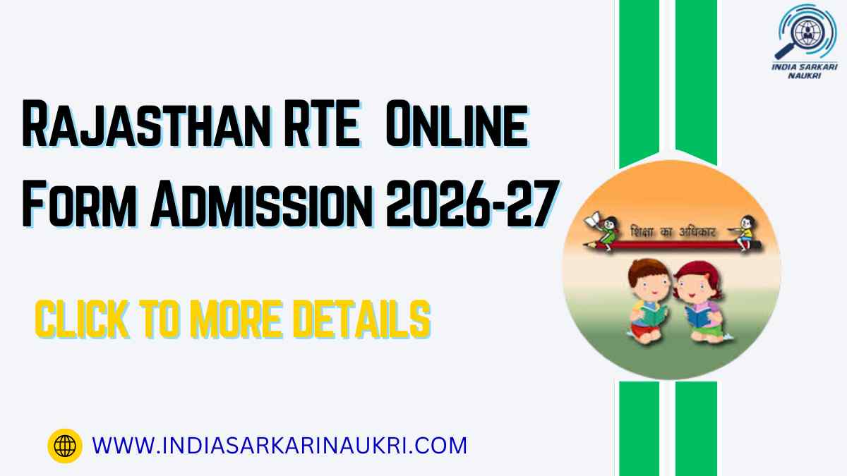 Rajasthan RTE Admission Online Form 2026-27 Apply Now