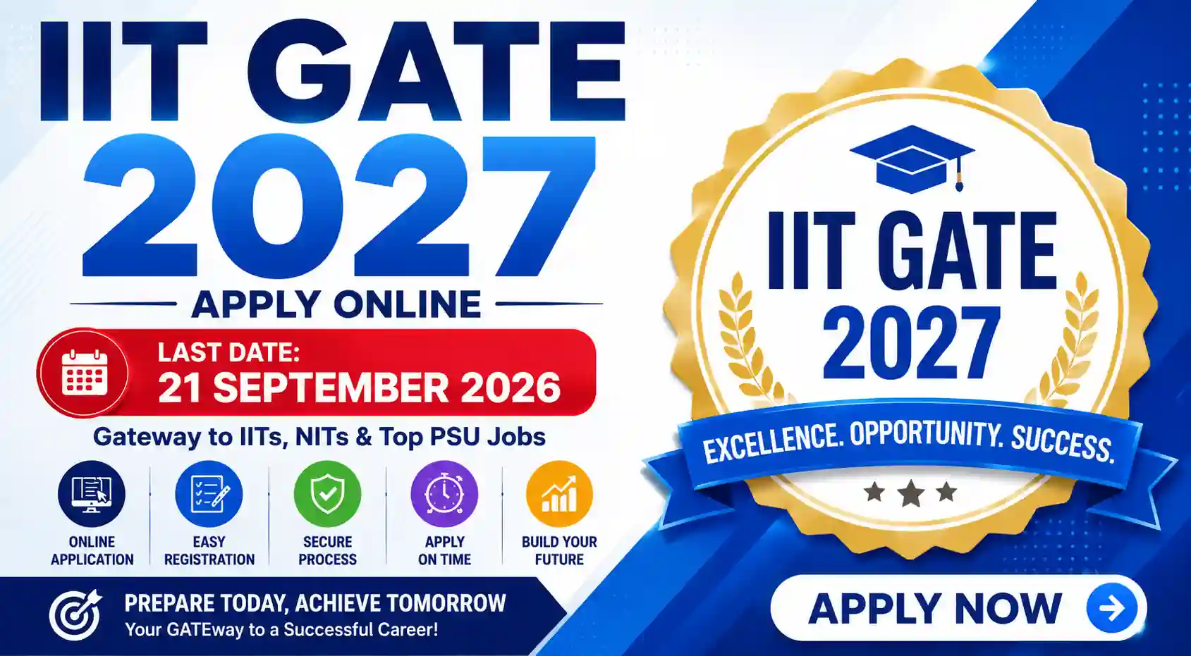 IIT GATE 2027 Apply Online For Graduate Aptitude Test in Engineering
