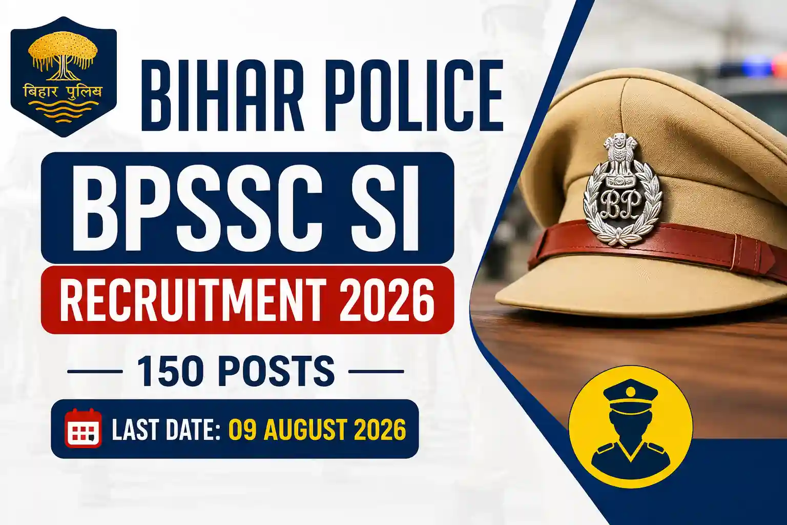 Bihar Police BPSSC Sub Inspector SI Recruitment 2026 Notification Out for 150 Posts, Apply Online
