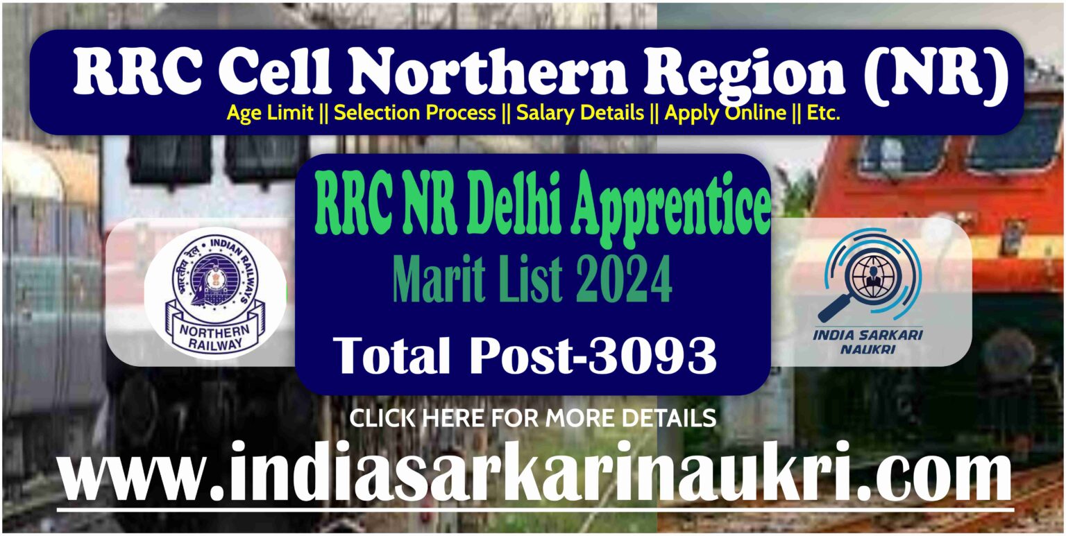 RRC NR Delhi Apprentice Recruitment 2023 [Railway New Jobs]