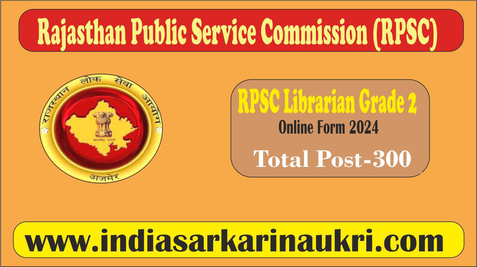 Rajasthan RPSC Librarian Grade II Recruitment 2024 Final Result with Cut off Declared for 300 Posts