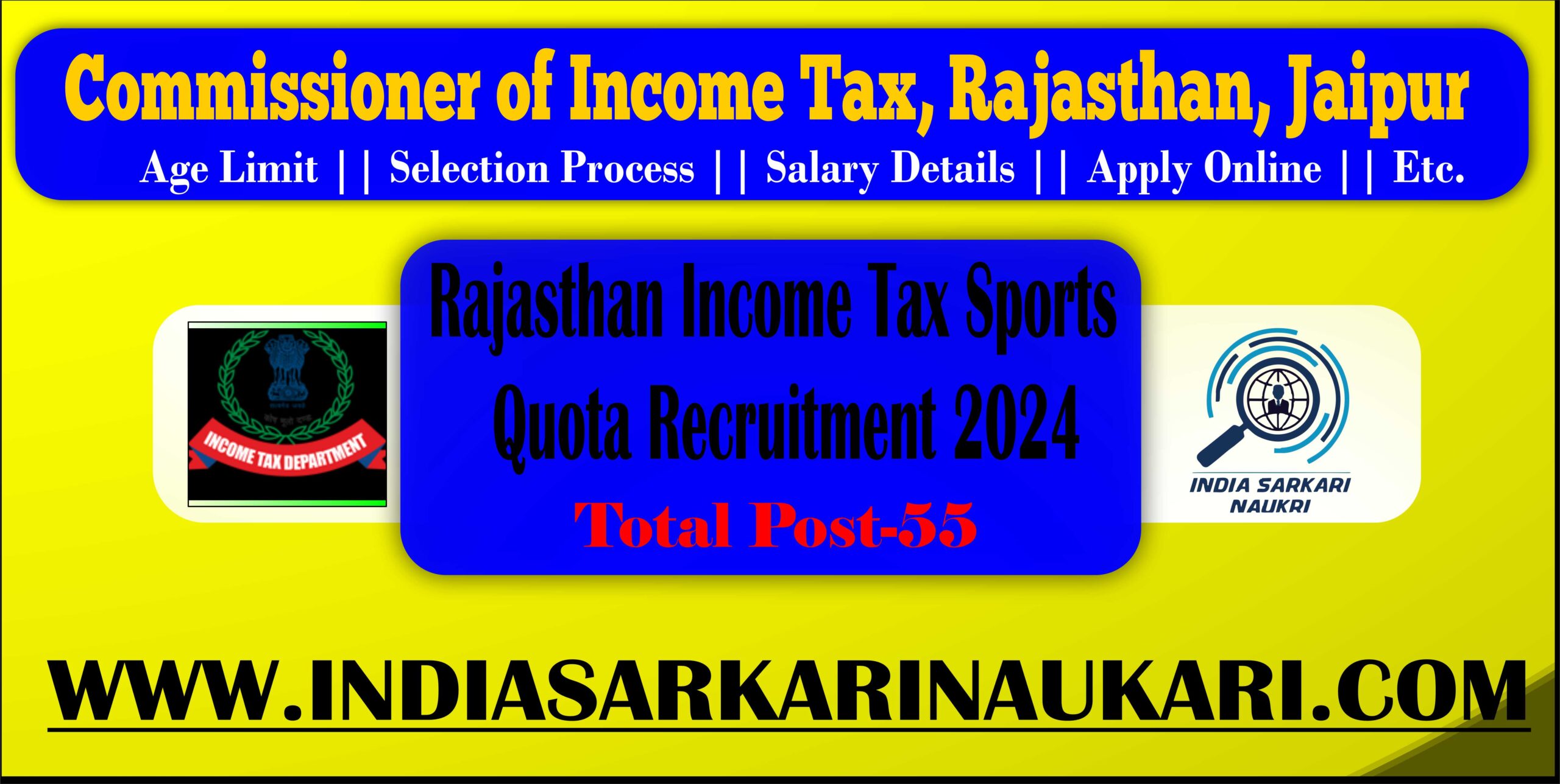 Rajasthan Income Tax Sports Quota Recruitment 2023 Cancelled Notice