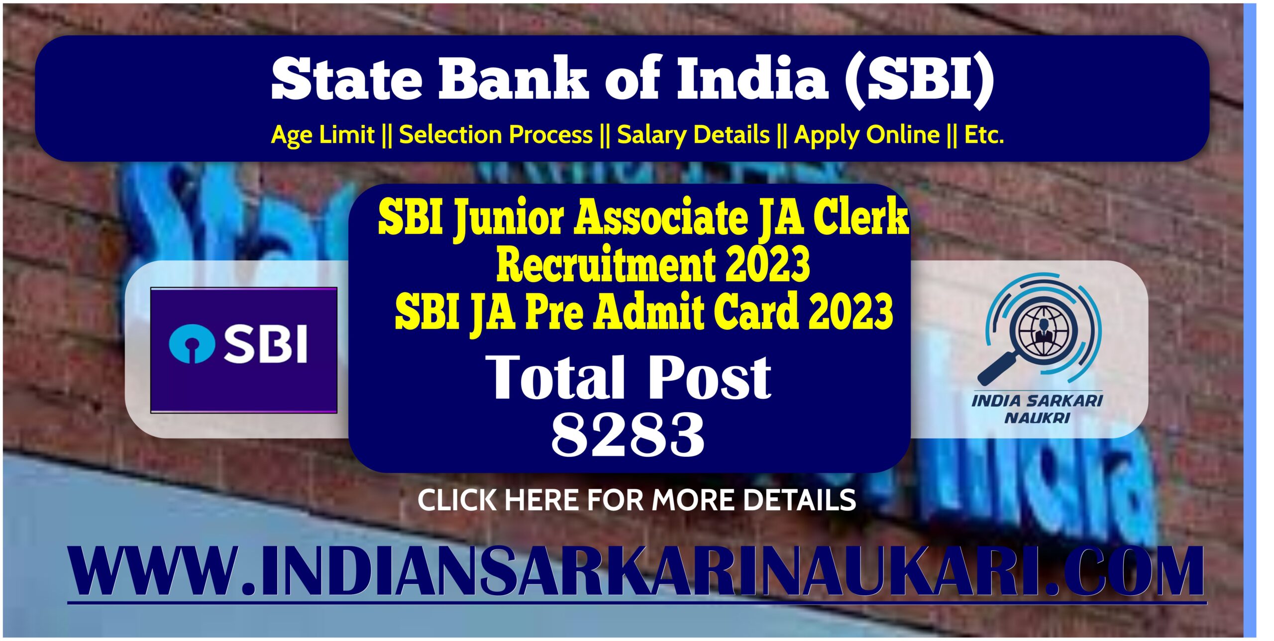 SBI Junior Associate (Clerk) Final Result 2024 Released for 8283 Posts