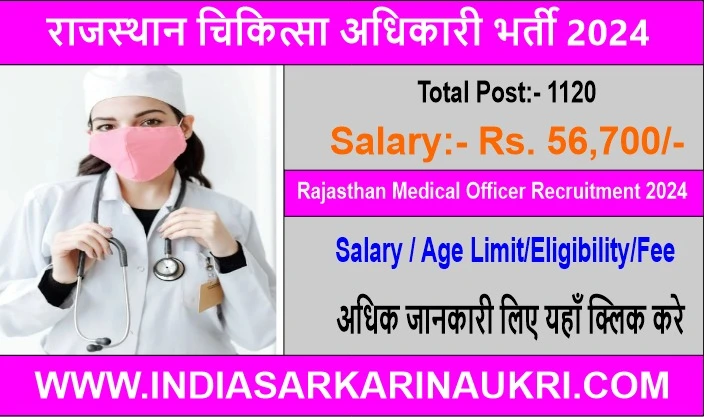 Rajasthan Medical Officer Recruitment 2024 Apply Online for 1120 Posts
