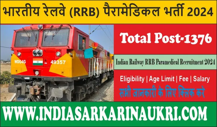 Indian Railway RRB Paramedical Recruitment 2024 Application Status Out