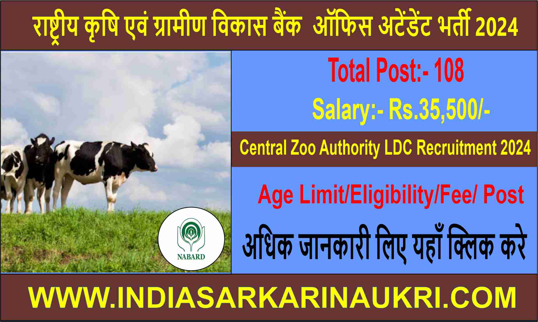 Nabard Office Attendant Group C Vacancy 2024 Final Result 2025 Declared