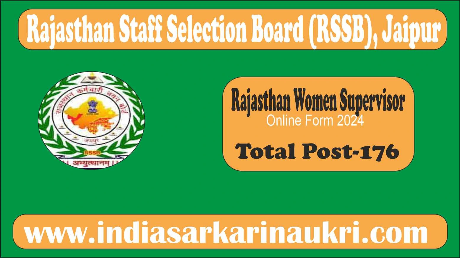 RSMSSB Women Supervisor Recruitment 2024 Final Result Declared
