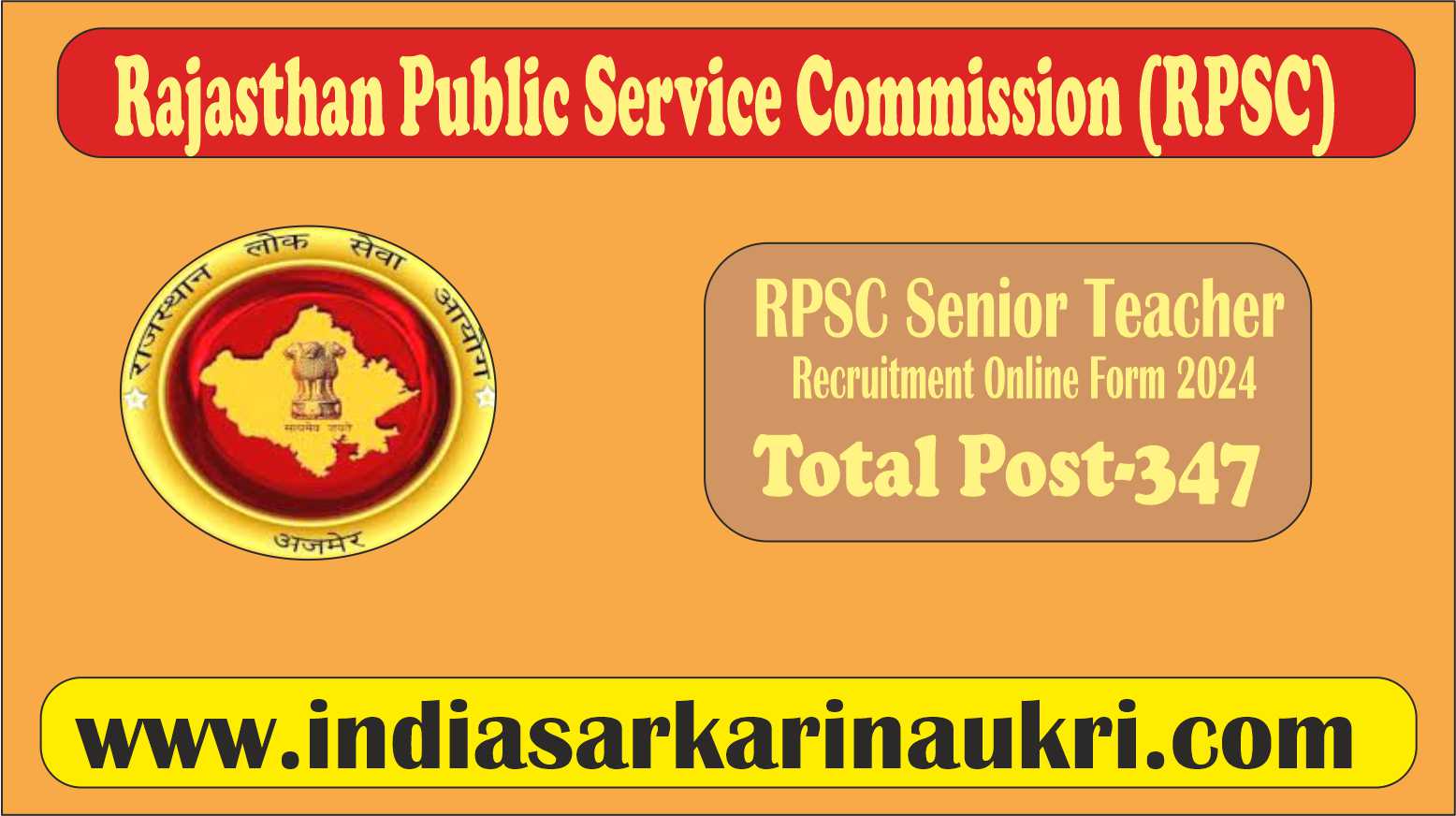 RPSC Sanskrit Department Senior Teacher Recruitment 2024  Result Declared 384 Post